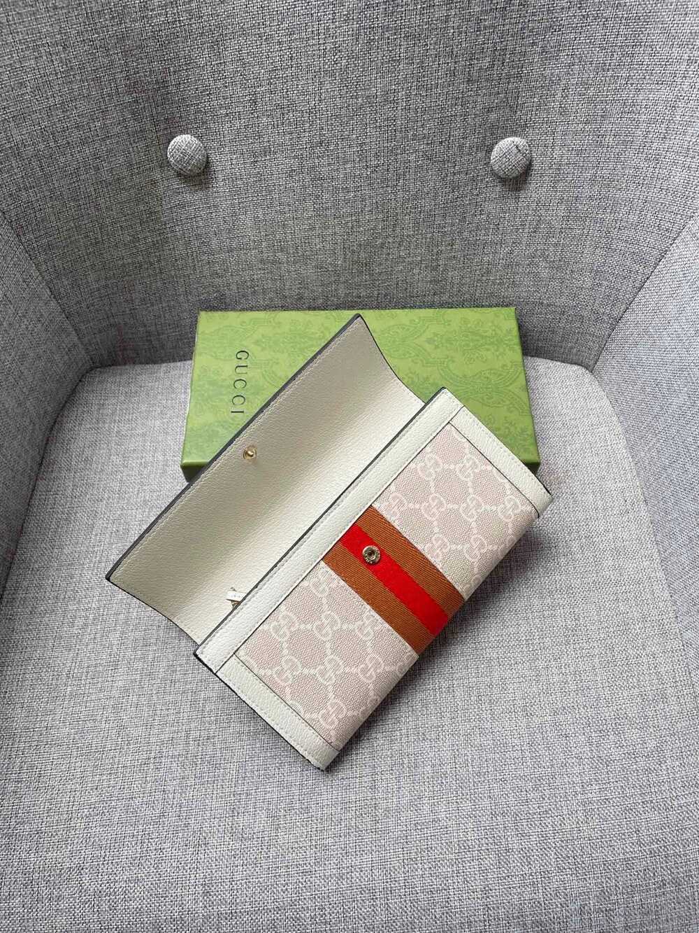 Gucci Ophidia GG Canvas Long Flap Wallet - Picture 4 of 9